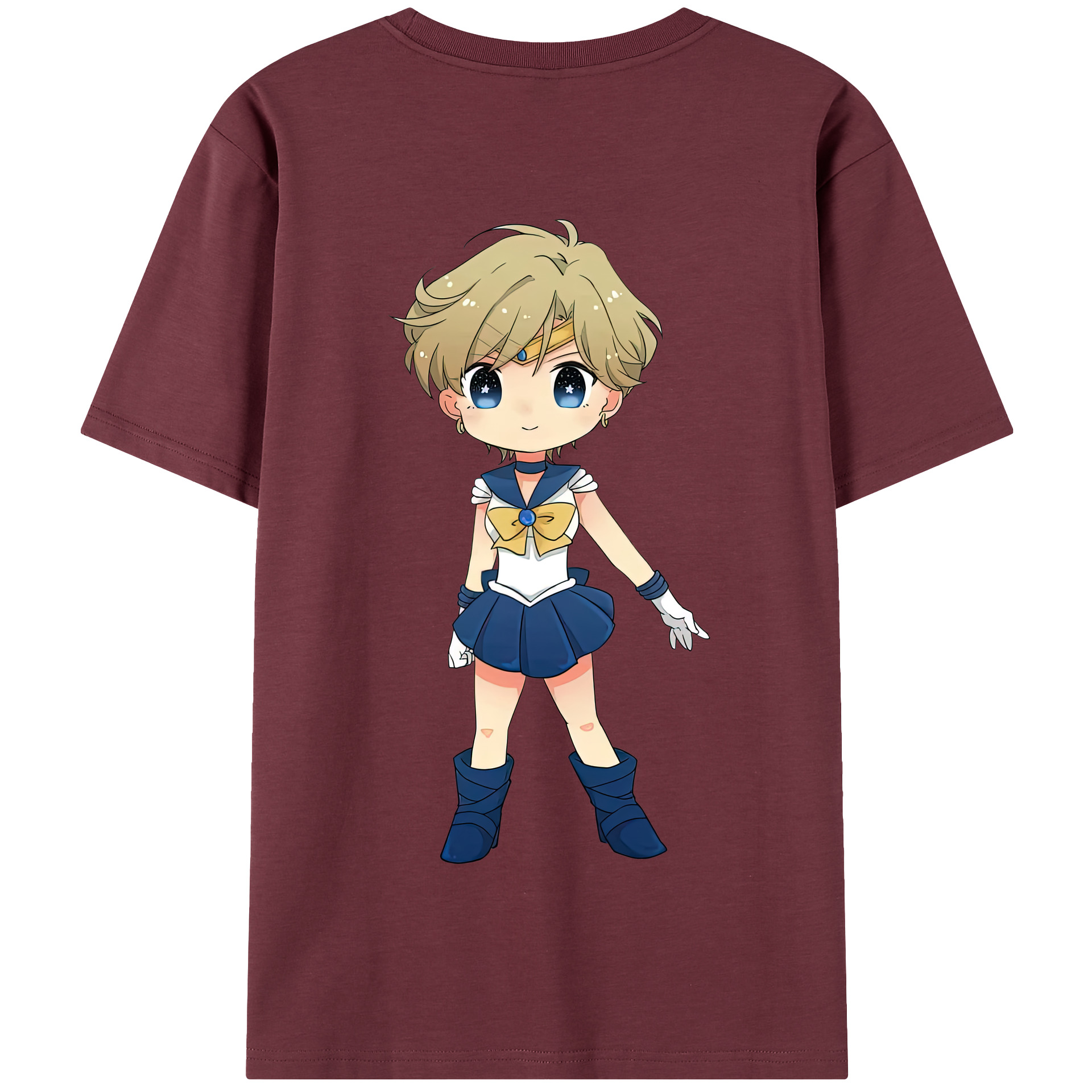 （画像用） 美少女戦士セーラームーン 天王はるか Sailor Moon Tenoh Haruka 綿100％半袖Tシャツ（背面プリント）